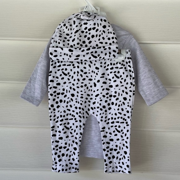 Rene Rofe 3pc. Safari Animal Bodysuit and Hat Set Grey Heather Sz 3-6 Months. - Picture 3 of 8